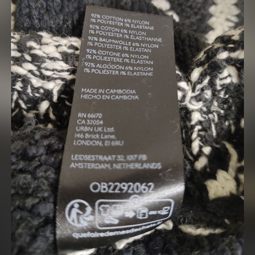 Free People Dani Pattern Sweater in Black Combo - Picture 10 of 10